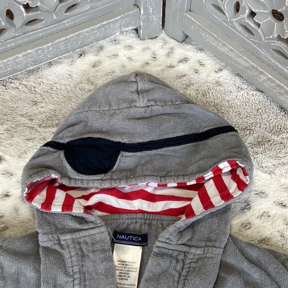 Nautica pirate terrycloth robe boys size 6 beach pool party loungewear coastal - Picture 3 of 12